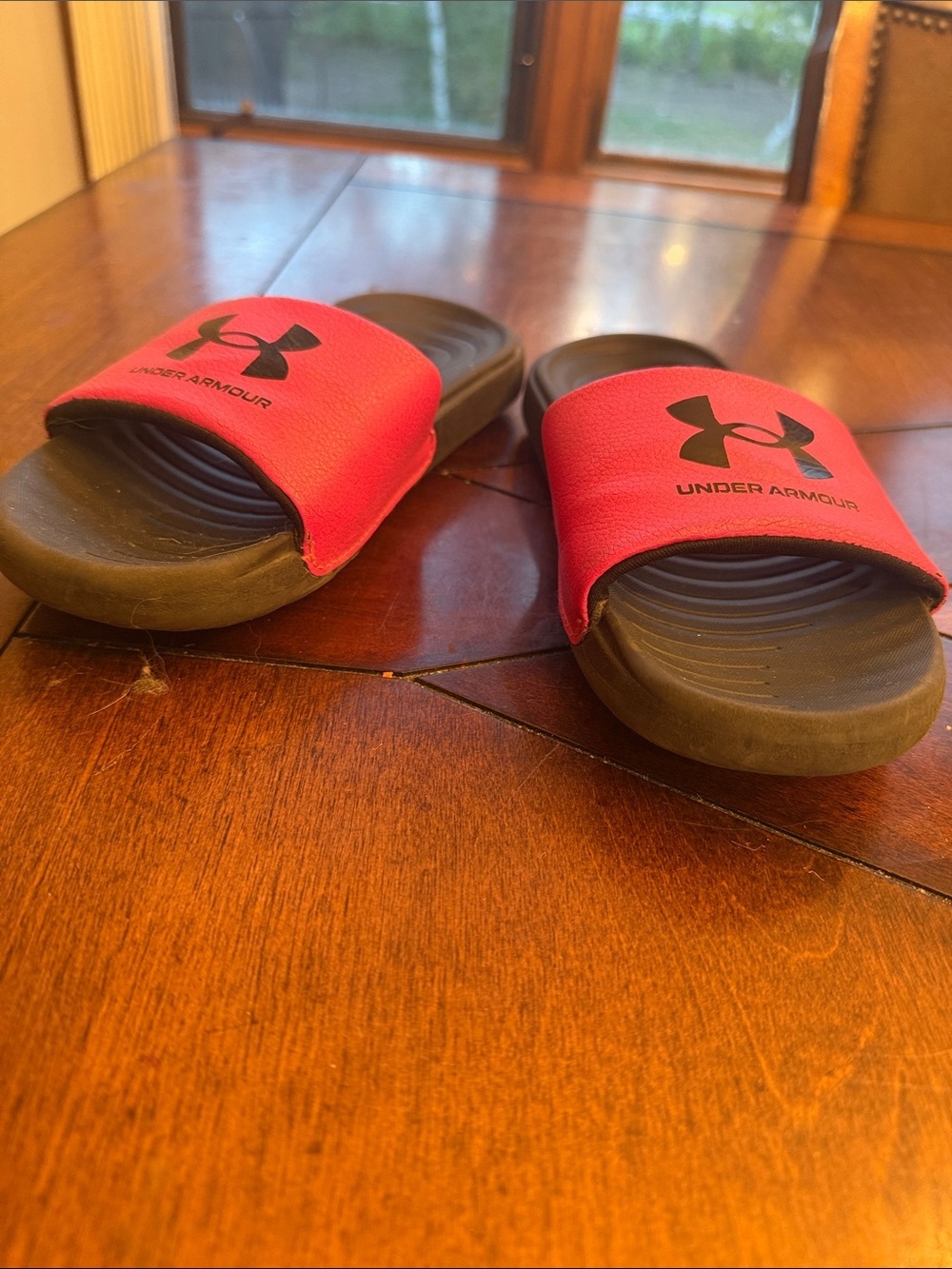 Under Armour Kids' Pink and Black Slide Sandals - Picture 2 of 5